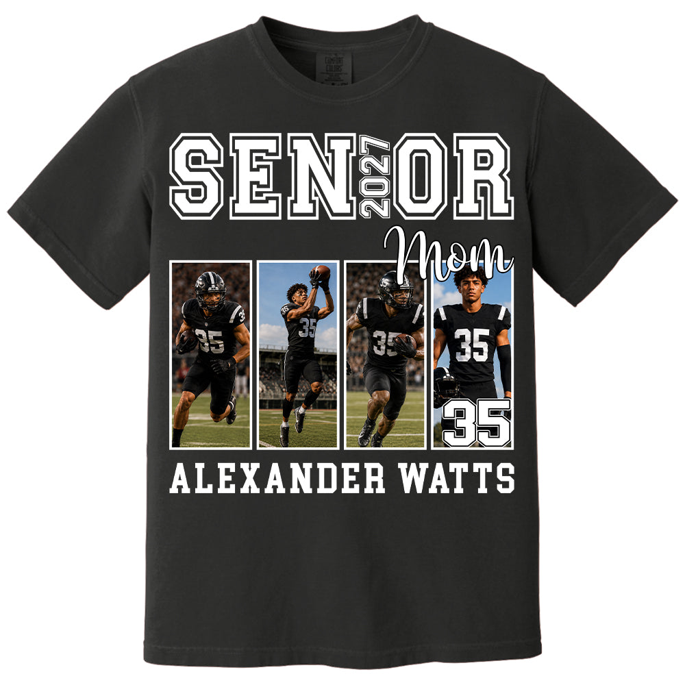 Senior Mom Custom Photo 2027 Sport Mom Shirt L0411 TH23