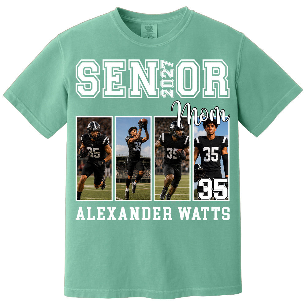 Senior Mom Custom Photo 2027 Sport Mom Shirt L0411 TH23