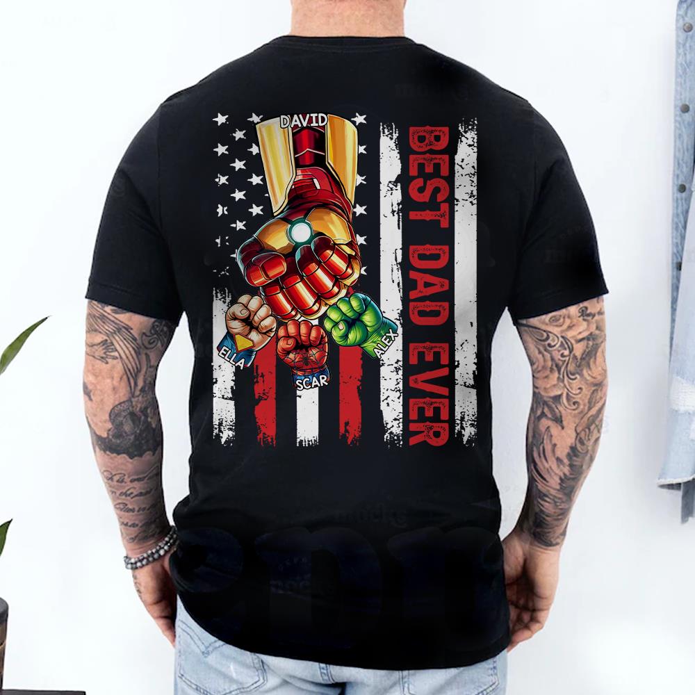 The Best Dad Ever - Family Personalized Custom Unisex T-shirt, Hoodie, Sweatshirt - Father's Day, Birthday Gift For Dad