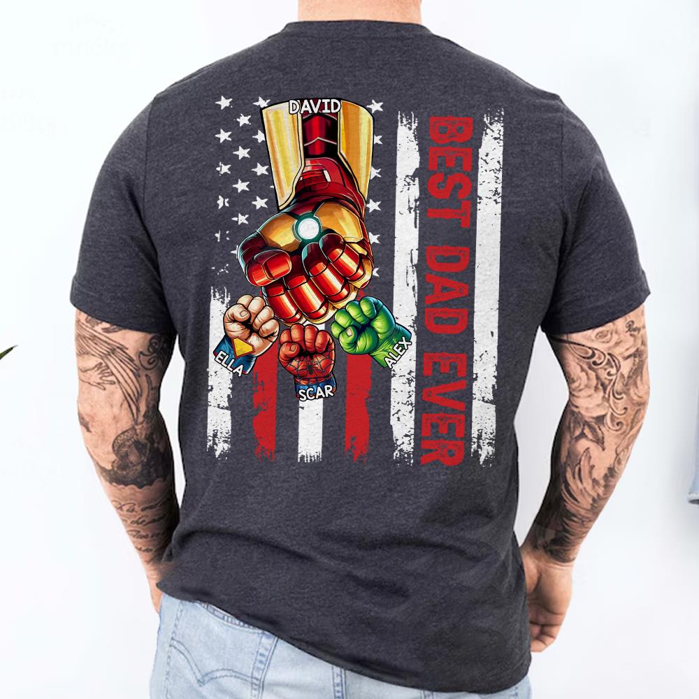 The Best Dad Ever - Family Personalized Custom Unisex T-shirt, Hoodie, Sweatshirt - Father's Day, Birthday Gift For Dad