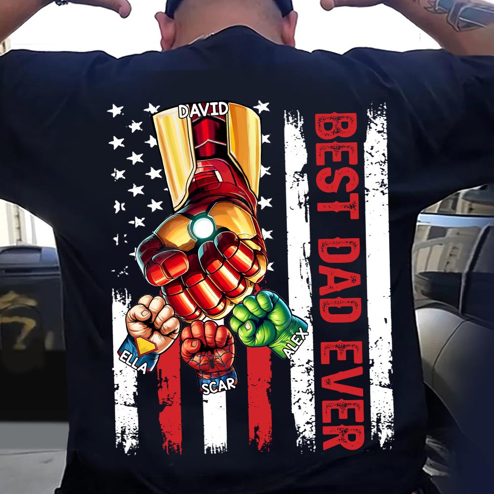 The Best Dad Ever - Family Personalized Custom Unisex T-shirt, Hoodie, Sweatshirt - Father's Day, Birthday Gift For Dad