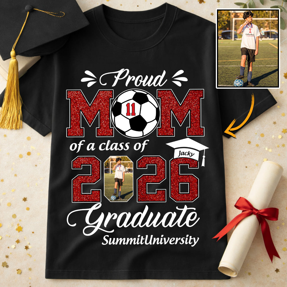 Personalized Soccer Graduation Shirt Class of 2026 Custom Senior Shirt Family Graduation Gift Soccer Senior 2026 Shirt Na02 T24