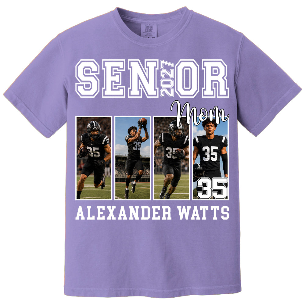 Senior Mom Custom Photo 2027 Sport Mom Shirt L0411 TH23