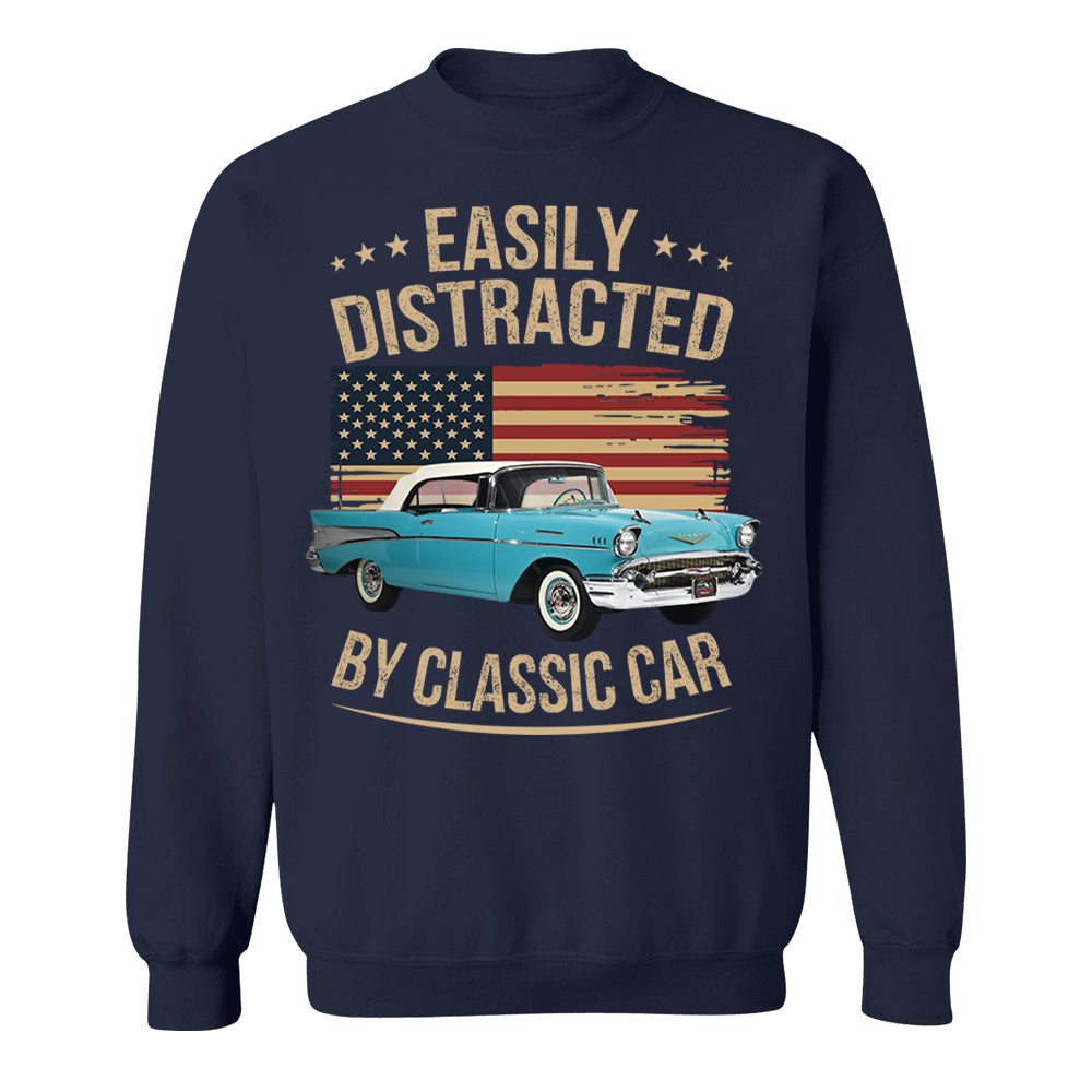Easily Distracted By Old Cars - Custom Car's Photo - Gift for Car Lovers A2110
