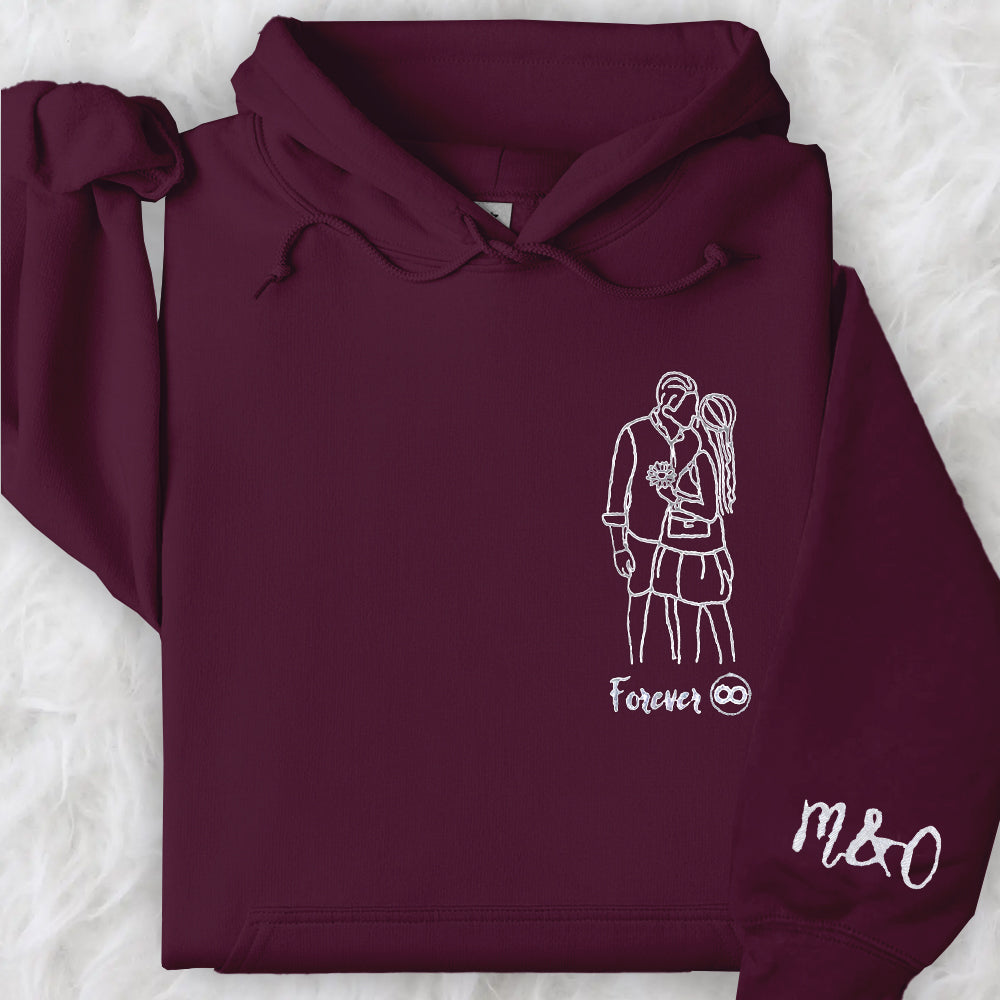 Matching Sweatshirts for Couples Custom Embroidered Sweaters Best Gift Idea for Him Her Girlfriend Boyfriend