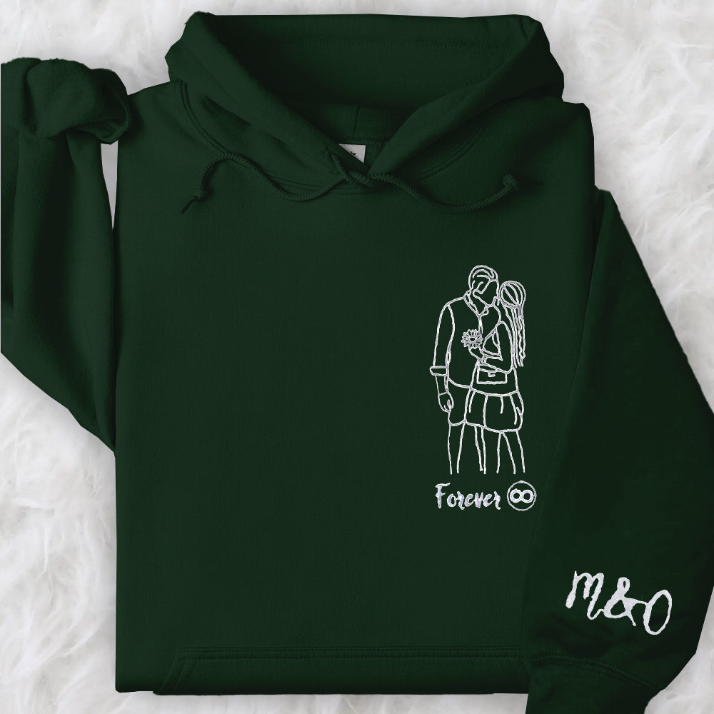 Matching Sweatshirts for Couples Custom Embroidered Sweaters Best Gift Idea for Him Her Girlfriend Boyfriend