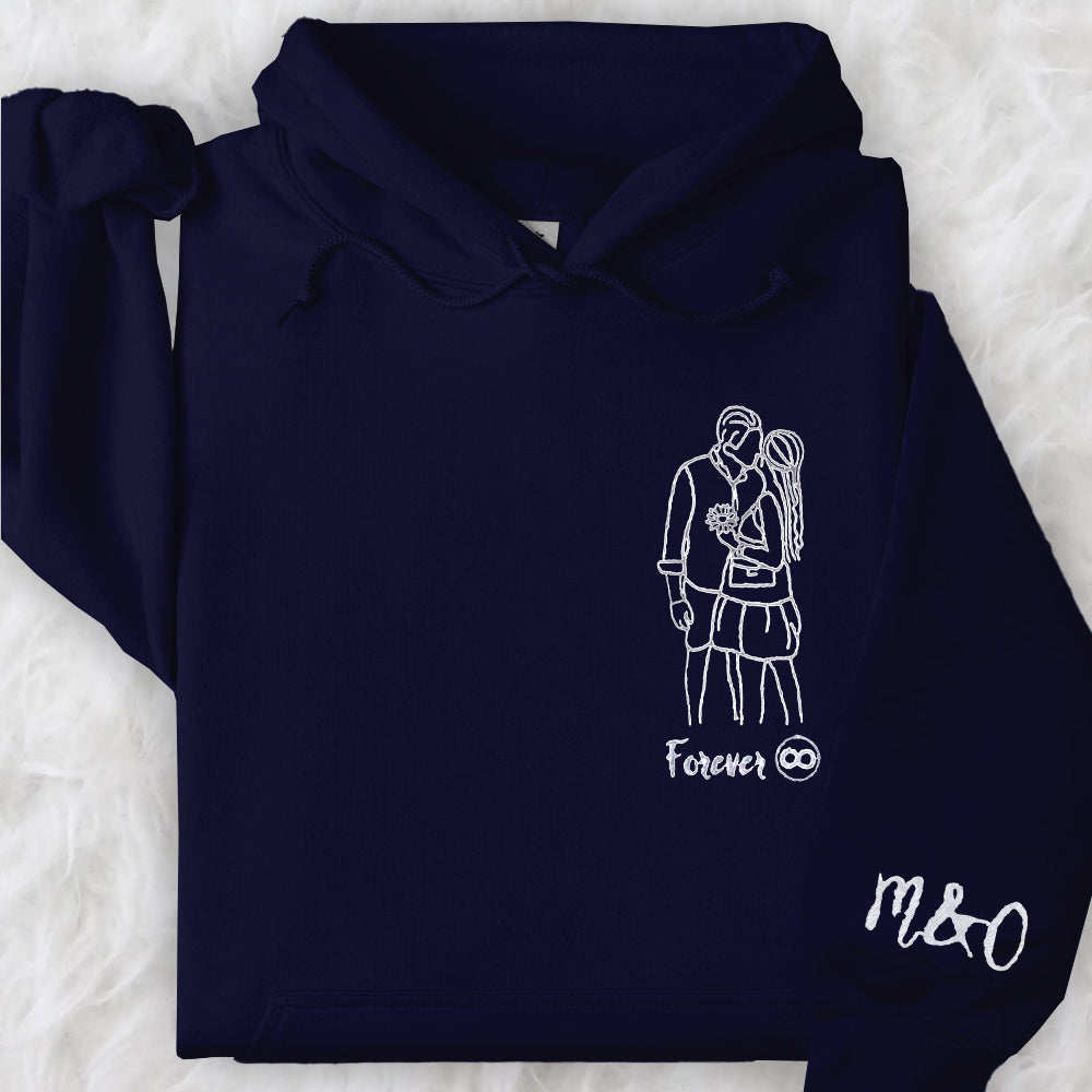 Matching Sweatshirts for Couples Custom Embroidered Sweaters Best Gift Idea for Him Her Girlfriend Boyfriend