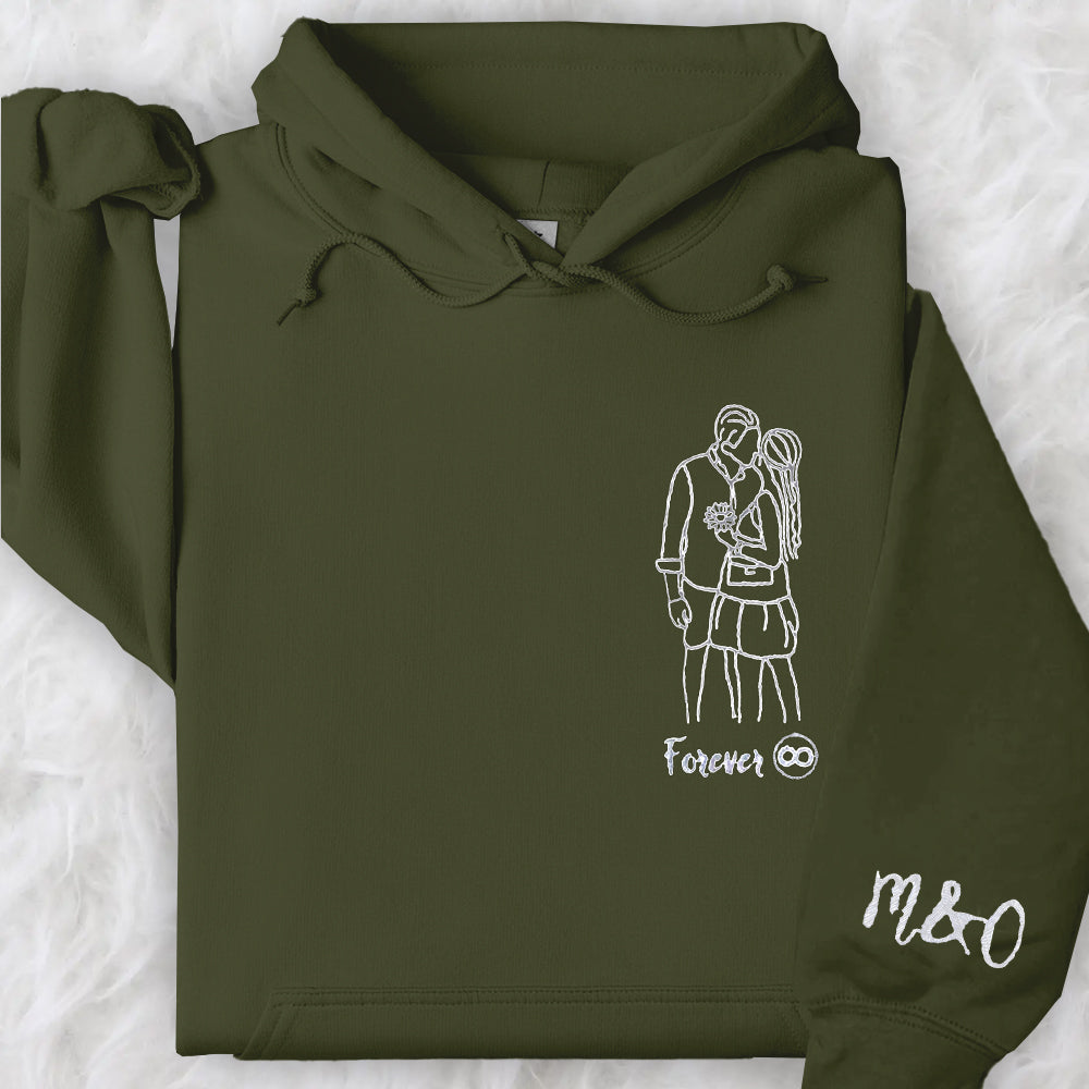 Matching Sweatshirts for Couples Custom Embroidered Sweaters Best Gift Idea for Him Her Girlfriend Boyfriend