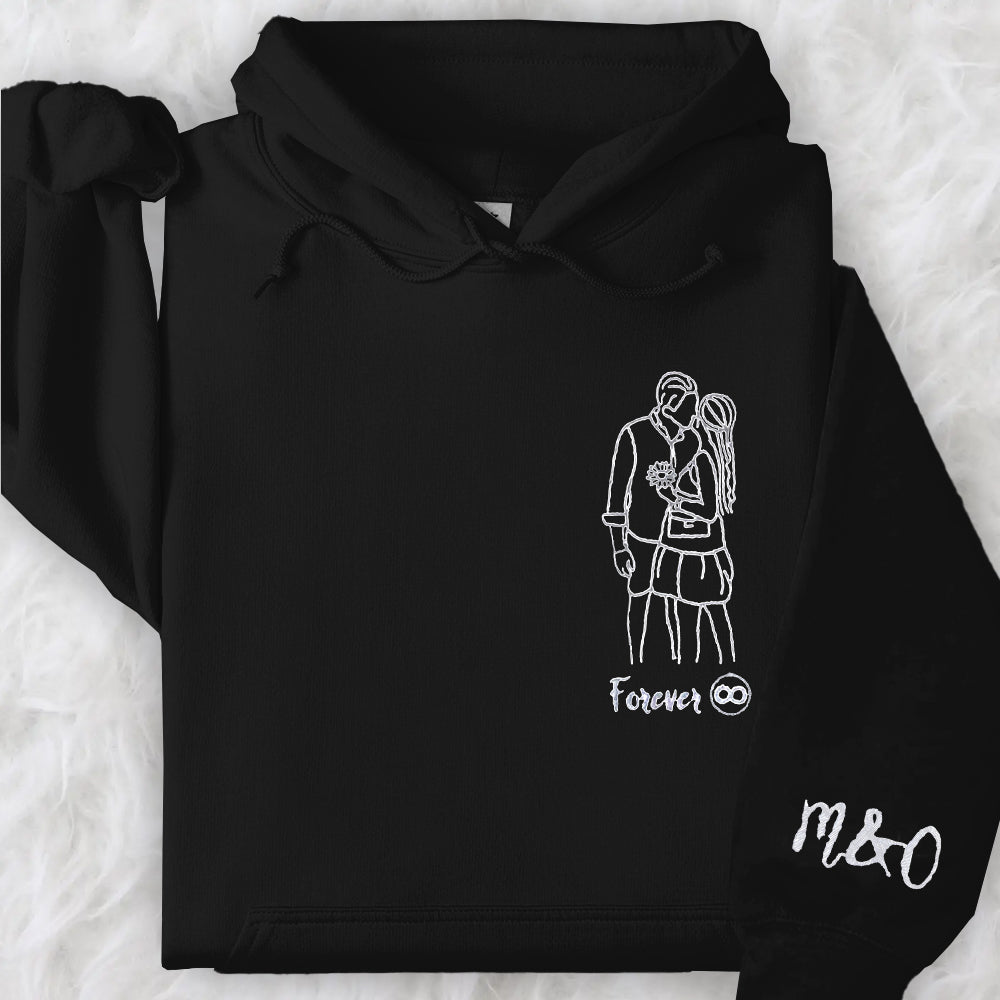 Matching Sweatshirts for Couples Custom Embroidered Sweaters Best Gift Idea for Him Her Girlfriend Boyfriend