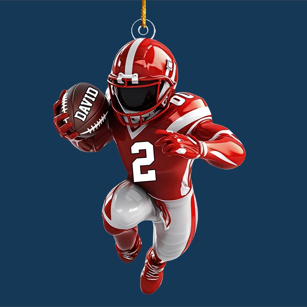 American Football Personalized Ornament - Gift For American Football Lovers Nh00