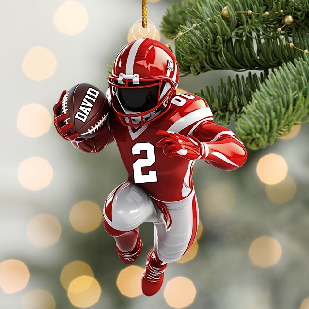 American Football Personalized Ornament - Gift For American Football Lovers Nh00