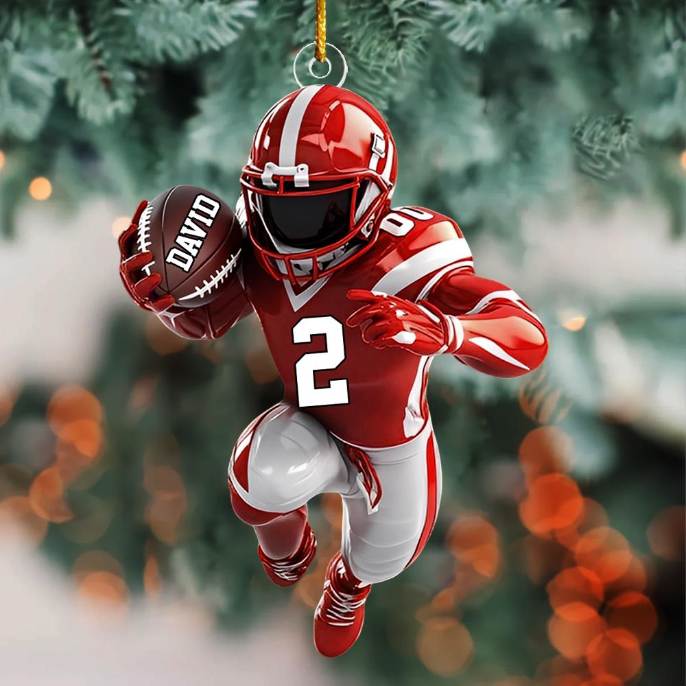 American Football Personalized Ornament - Gift For American Football Lovers Nh00