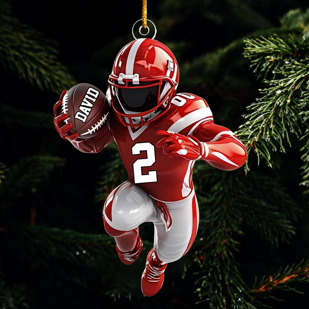 American Football Personalized Ornament - Gift For American Football Lovers Nh00