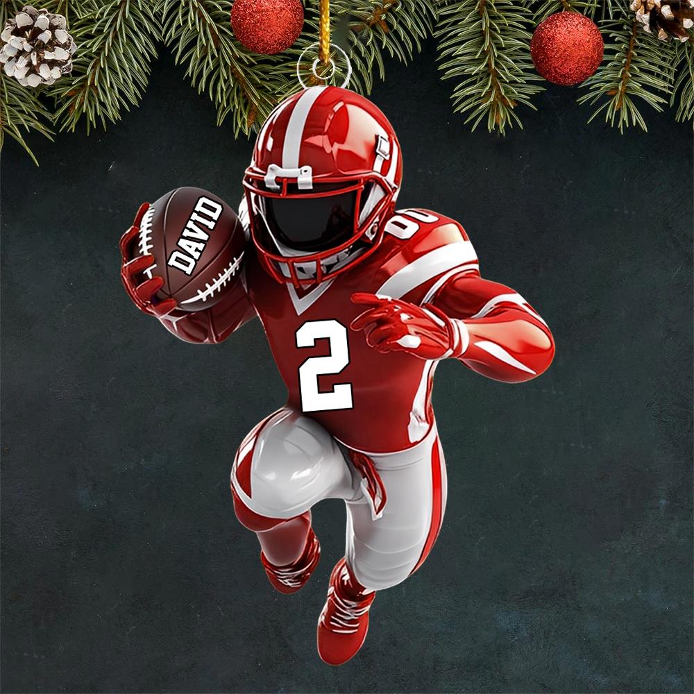 American Football Personalized Ornament - Gift For American Football Lovers Nh00