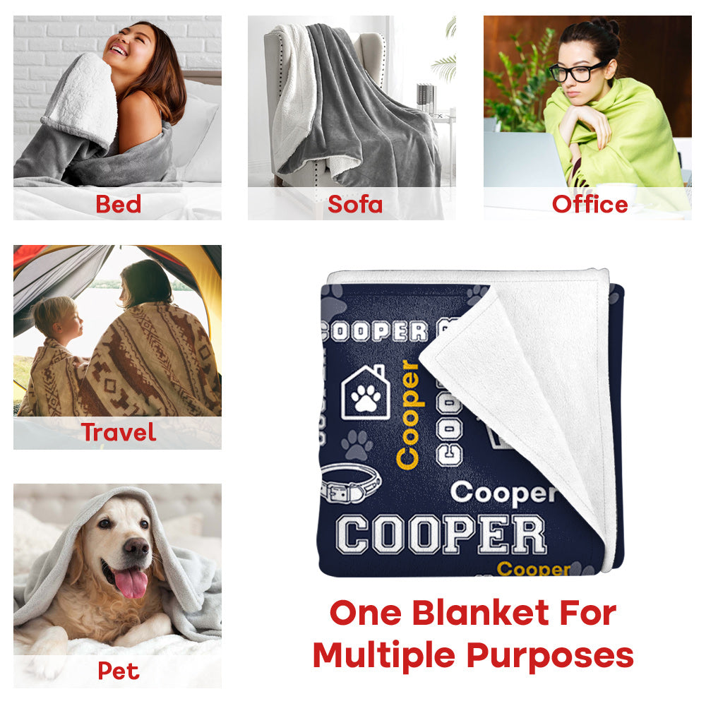 Personalized Photo Dog Blanket, Gift For Dog Lover T1807 Do99