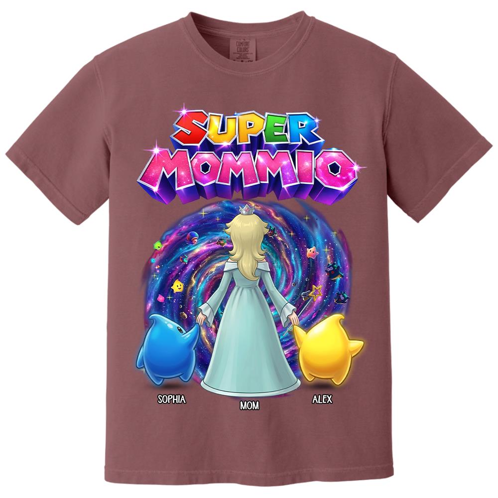 Personalized Super Mommio Galaxy Gaming Shirt, Mother's Day Gifts For Mom L0411 Hv01