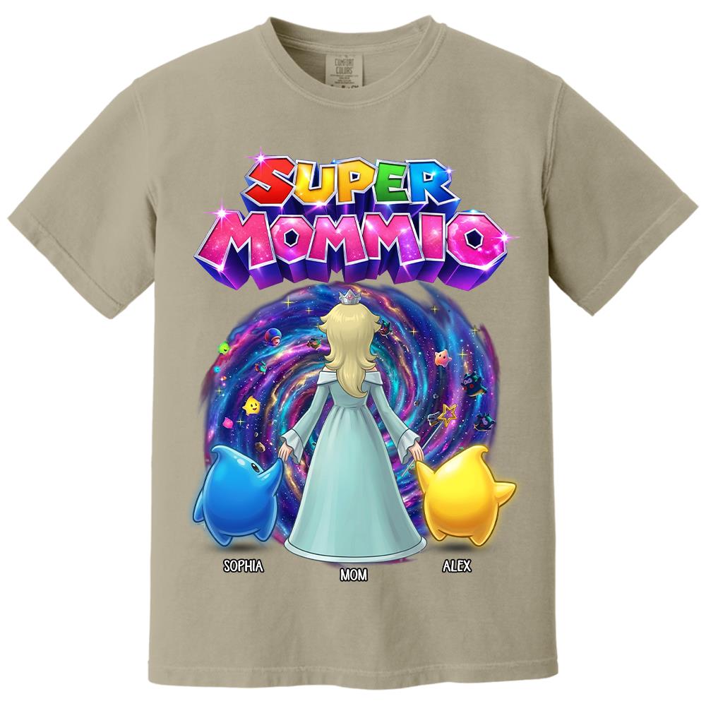 Personalized Super Mommio Galaxy Gaming Shirt, Mother's Day Gifts For Mom L0411 Hv01