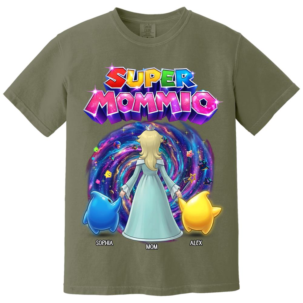 Personalized Super Mommio Galaxy Gaming Shirt, Mother's Day Gifts For Mom L0411 Hv01