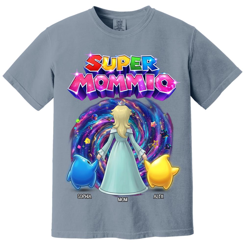 Personalized Super Mommio Galaxy Gaming Shirt, Mother's Day Gifts For Mom L0411 Hv01