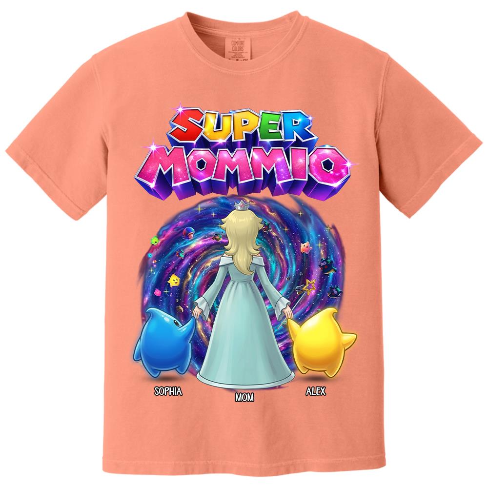 Personalized Super Mommio Galaxy Gaming Shirt, Mother's Day Gifts For Mom L0411 Hv01