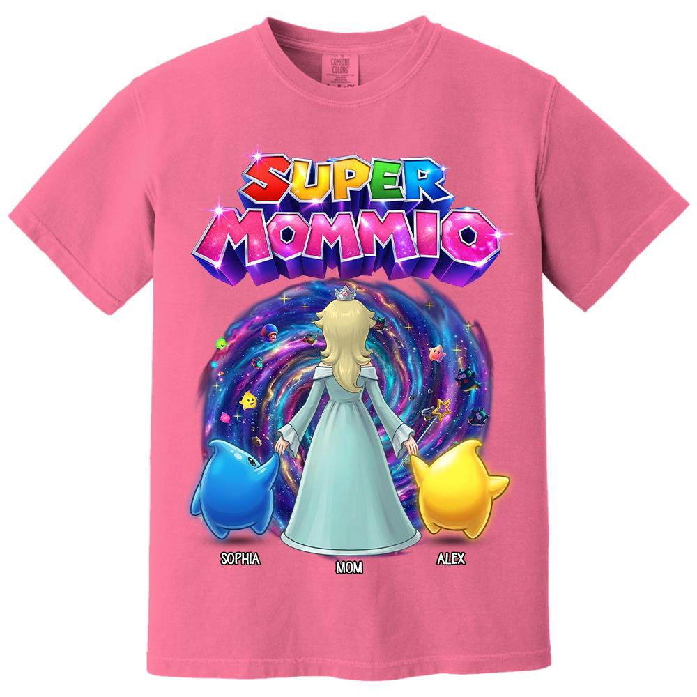 Personalized Super Mommio Galaxy Gaming Shirt, Mother's Day Gifts For Mom L0411 Hv01