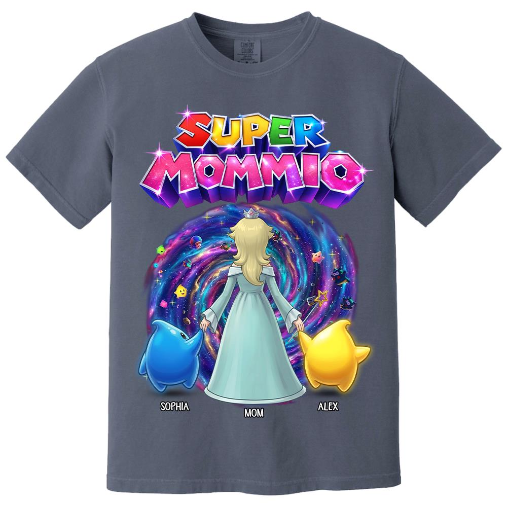 Personalized Super Mommio Galaxy Gaming Shirt, Mother's Day Gifts For Mom L0411 Hv01
