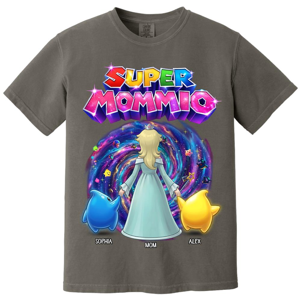 Personalized Super Mommio Galaxy Gaming Shirt, Mother's Day Gifts For Mom L0411 Hv01