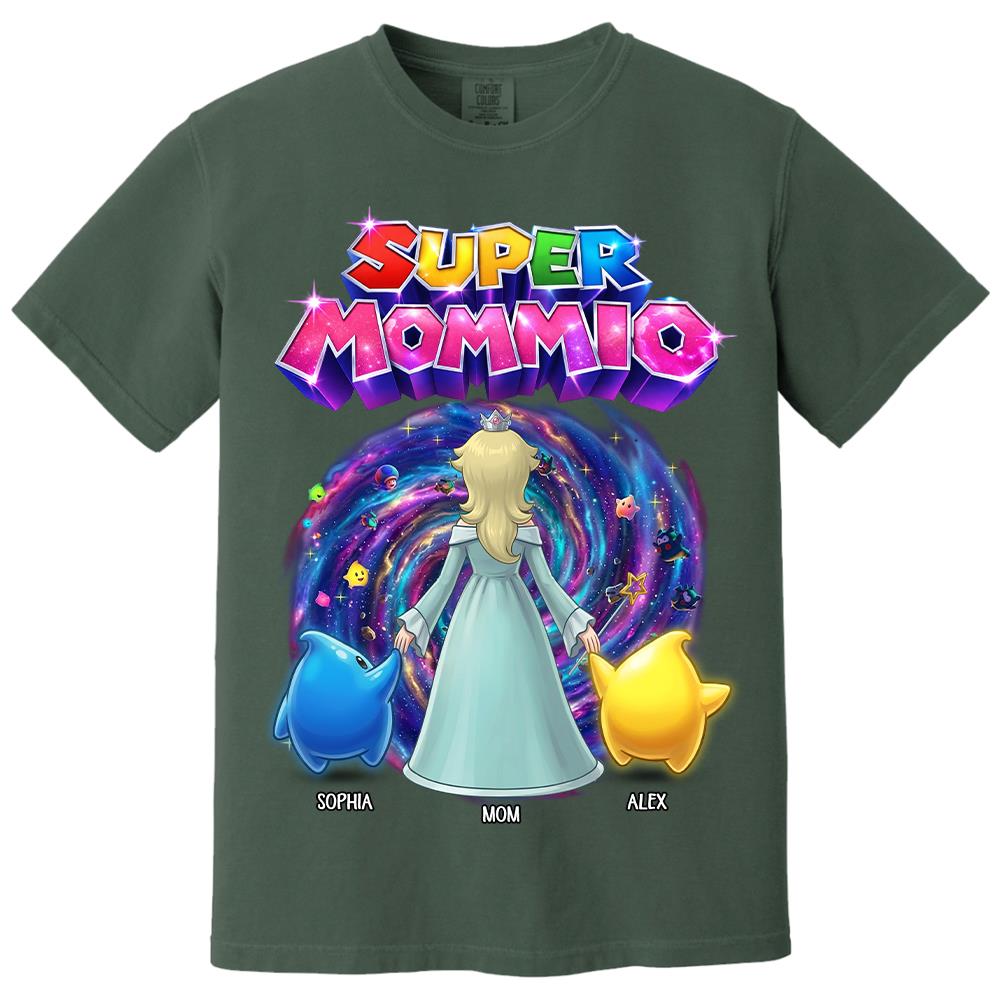 Personalized Super Mommio Galaxy Gaming Shirt, Mother's Day Gifts For Mom L0411 Hv01