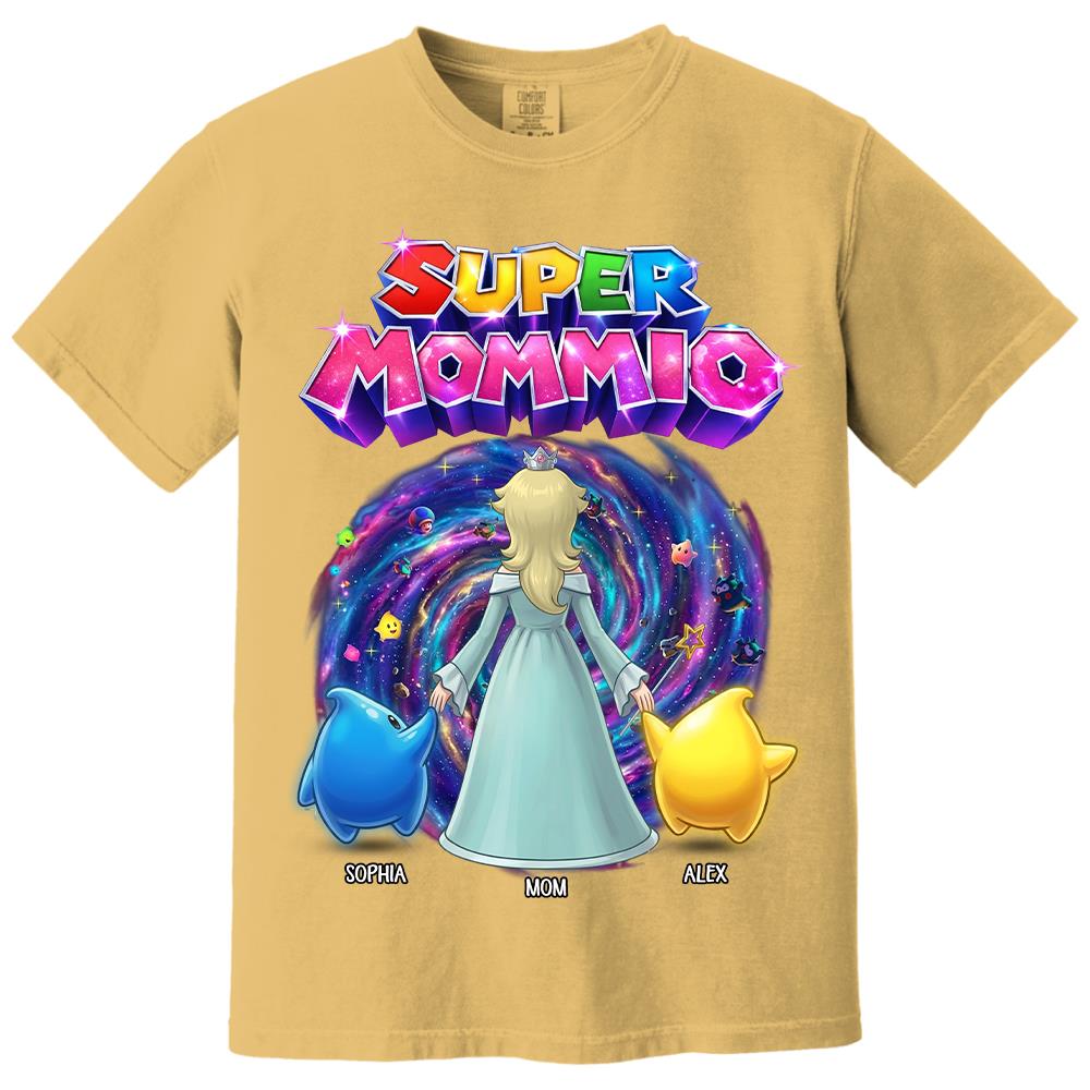 Personalized Super Mommio Galaxy Gaming Shirt, Mother's Day Gifts For Mom L0411 Hv01