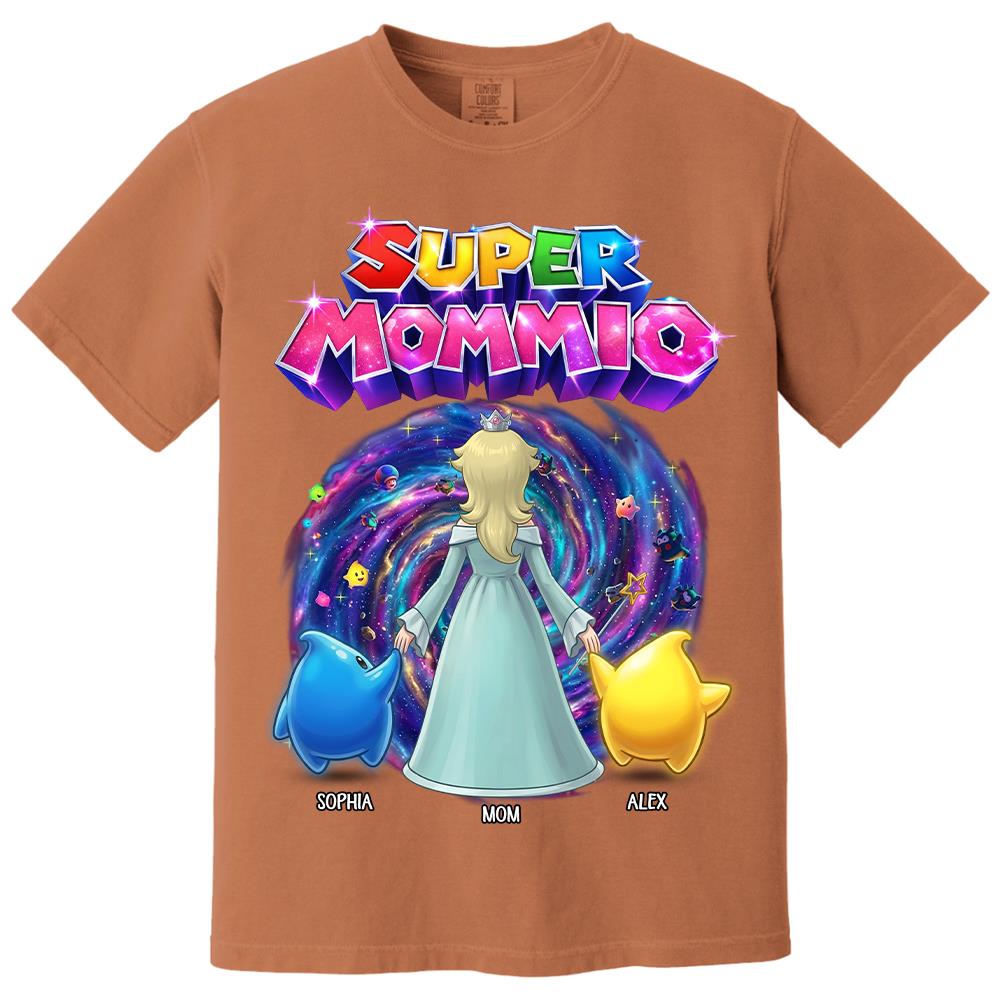 Personalized Super Mommio Galaxy Gaming Shirt, Mother's Day Gifts For Mom L0411 Hv01