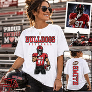 Personalized American Football Mom Shirt - Football GameDay Custom Shirt For Mom, Dad Na02 T24