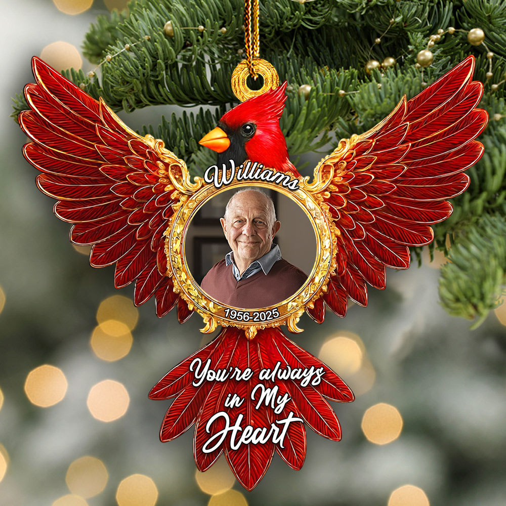 Cardinal Memorial Christmas Ornament – Custom Photo Gifts For Loved Ones In Heaven