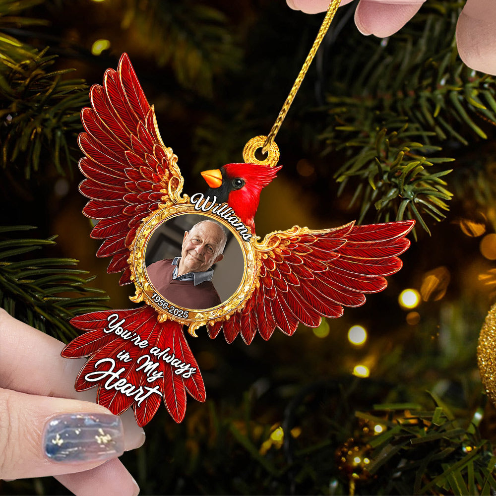 Cardinal Memorial Christmas Ornament – Custom Photo Gifts For Loved Ones In Heaven