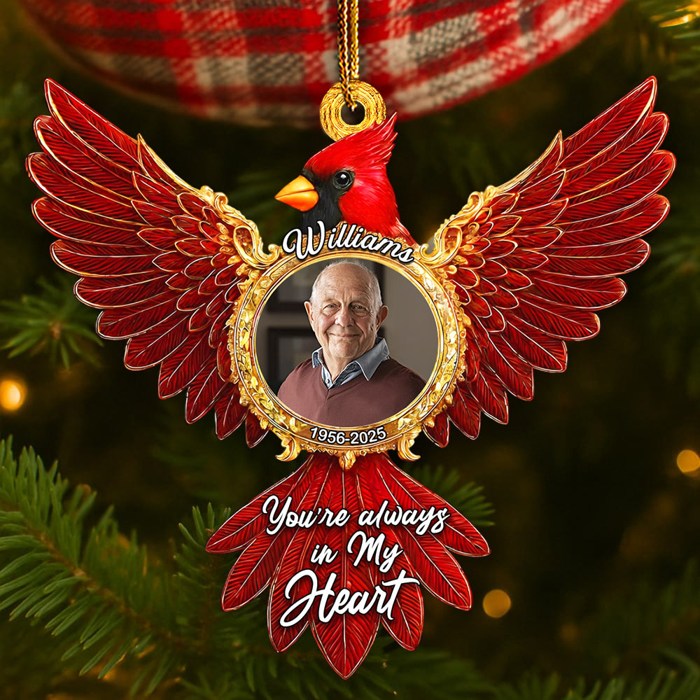 Cardinal Memorial Christmas Ornament – Custom Photo Gifts For Loved Ones In Heaven