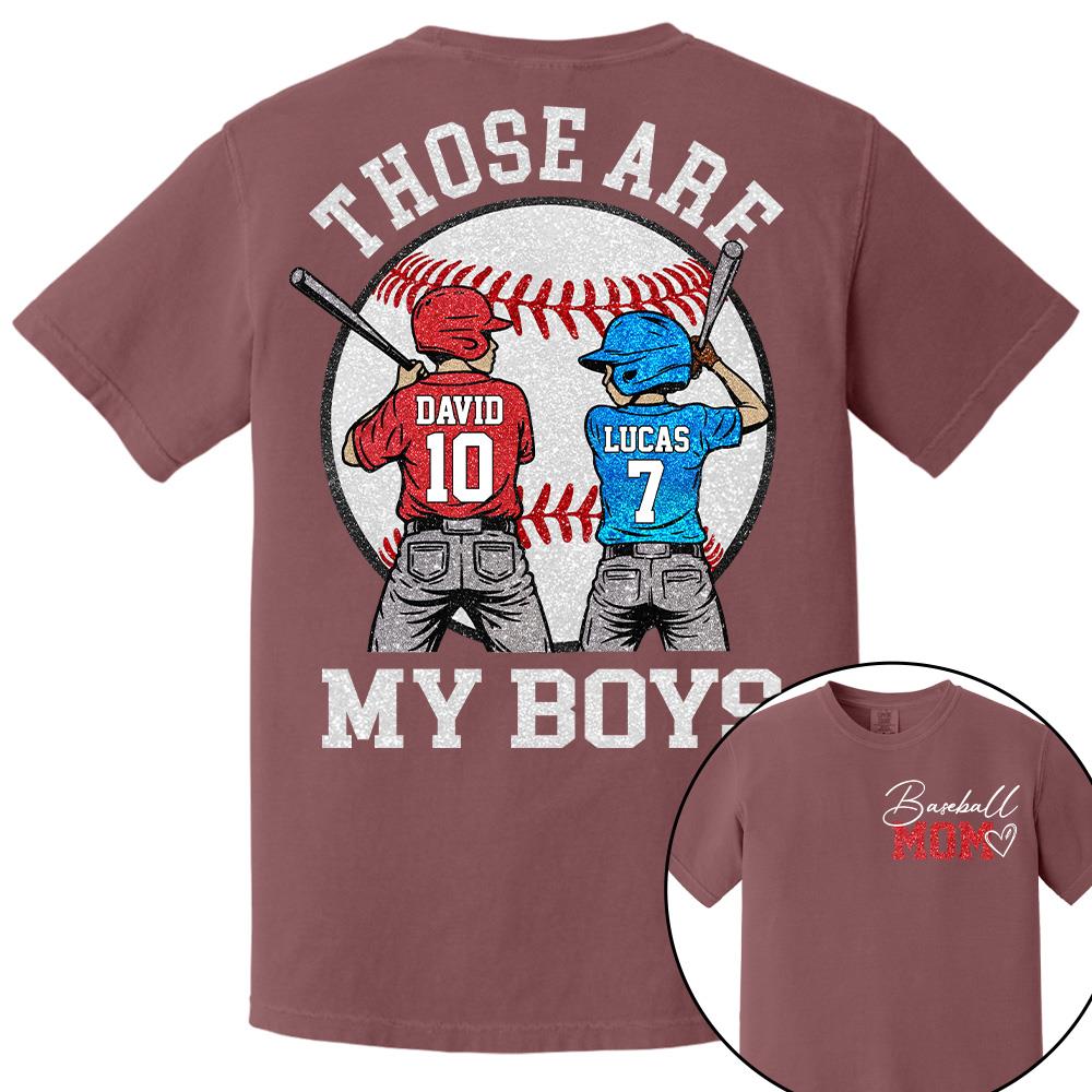 Personalized Baseball Mom Softball Ballpark Mom Shirt Those Are My Kids Shirt Gift For Sport Family T1807 Hv01