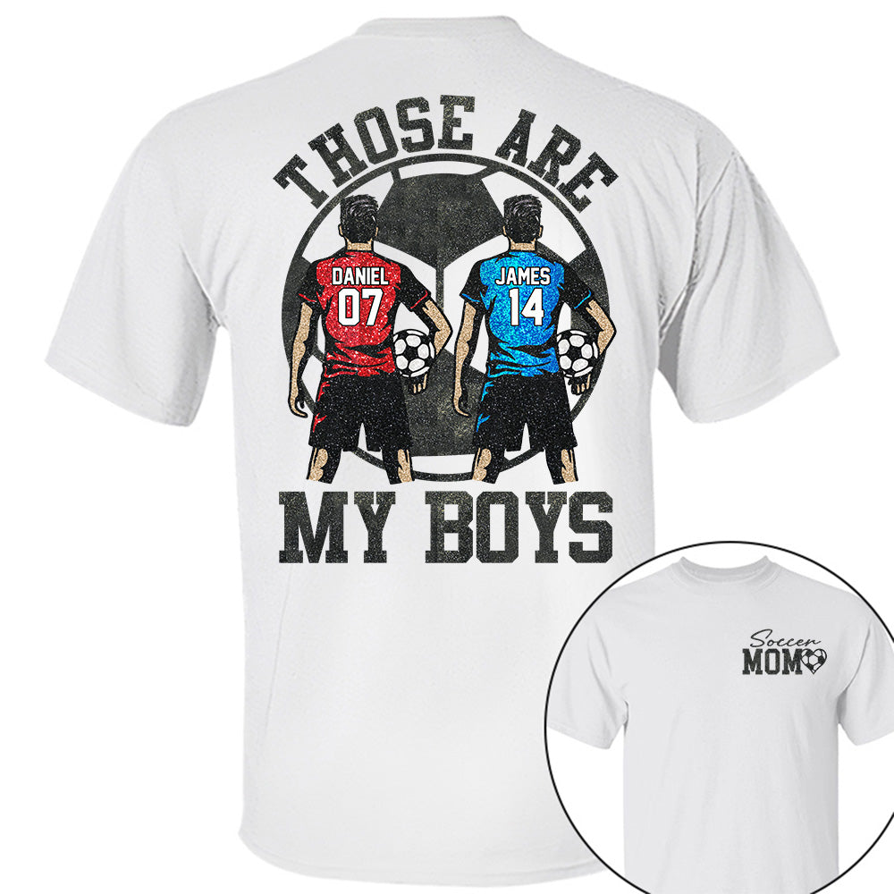 Personalized Soccer Mom Shirt, Those Are My Boy Sweatshirt, Soccer Kids Game Day Tee, Retro Cheer Mom Tee Na02