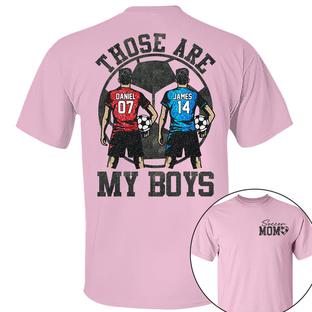 Personalized Soccer Mom Shirt, Those Are My Boy Sweatshirt, Soccer Kids Game Day Tee, Retro Cheer Mom Tee Na02