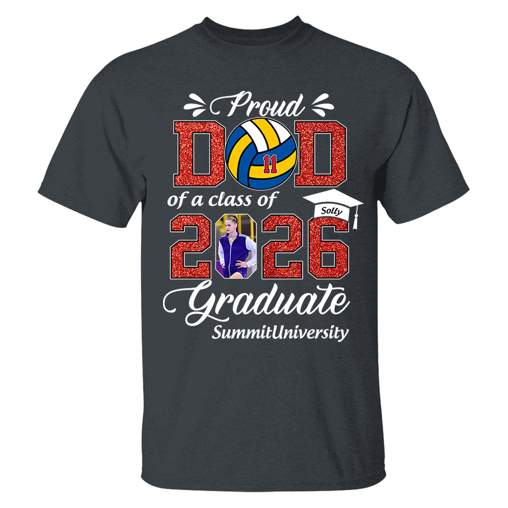 Personalized Volleyball Graduation Shirt Class of 2026 Custom Senior Shirt Family Graduation Gift Volleyball Senior 2026 Shirt Na02 T24
