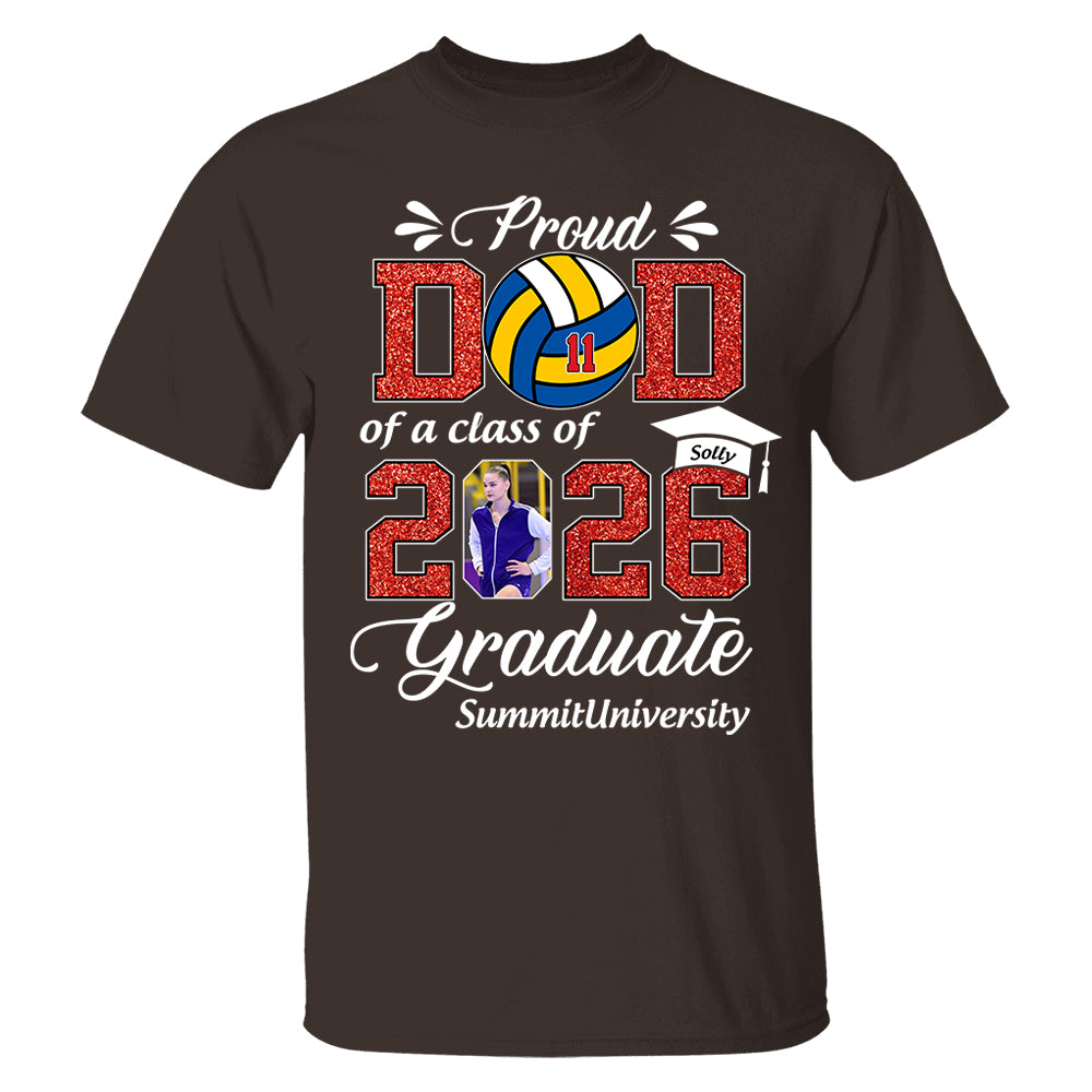 Personalized Volleyball Graduation Shirt Class of 2026 Custom Senior Shirt Family Graduation Gift Volleyball Senior 2026 Shirt Na02 T24