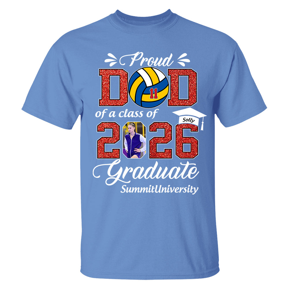 Personalized Volleyball Graduation Shirt Class of 2026 Custom Senior Shirt Family Graduation Gift Volleyball Senior 2026 Shirt Na02 T24
