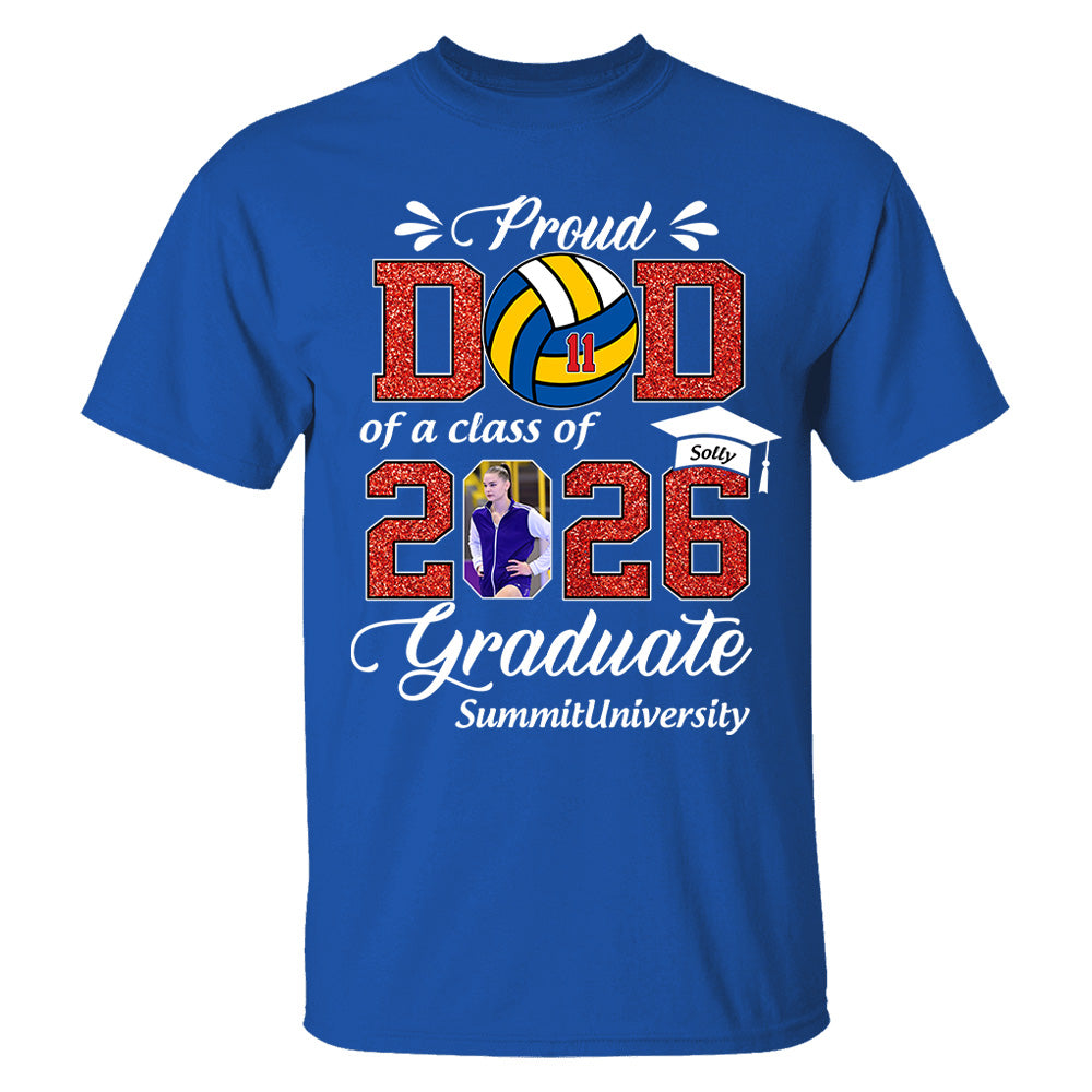 Personalized Volleyball Graduation Shirt Class of 2026 Custom Senior Shirt Family Graduation Gift Volleyball Senior 2026 Shirt Na02 T24