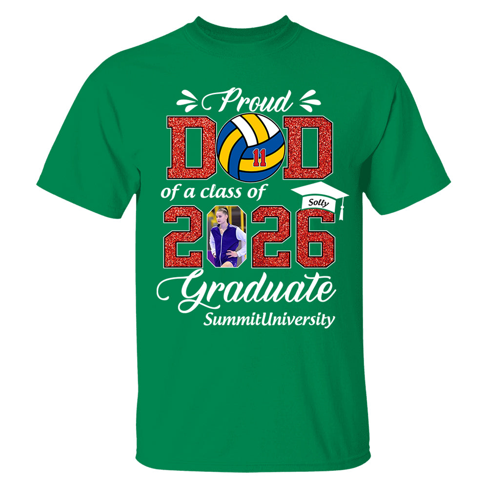 Personalized Volleyball Graduation Shirt Class of 2026 Custom Senior Shirt Family Graduation Gift Volleyball Senior 2026 Shirt Na02 T24