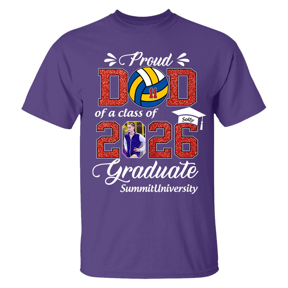 Personalized Volleyball Graduation Shirt Class of 2026 Custom Senior Shirt Family Graduation Gift Volleyball Senior 2026 Shirt Na02 T24