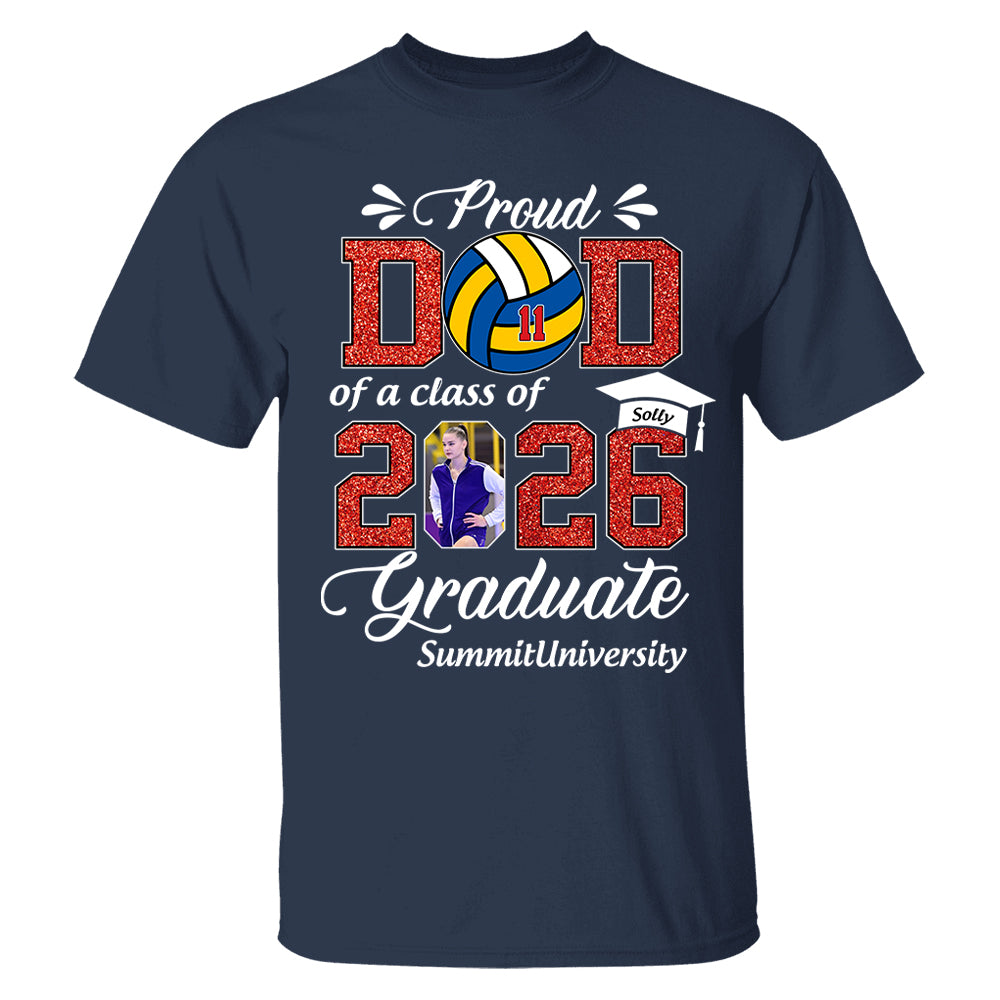 Personalized Volleyball Graduation Shirt Class of 2026 Custom Senior Shirt Family Graduation Gift Volleyball Senior 2026 Shirt Na02 T24
