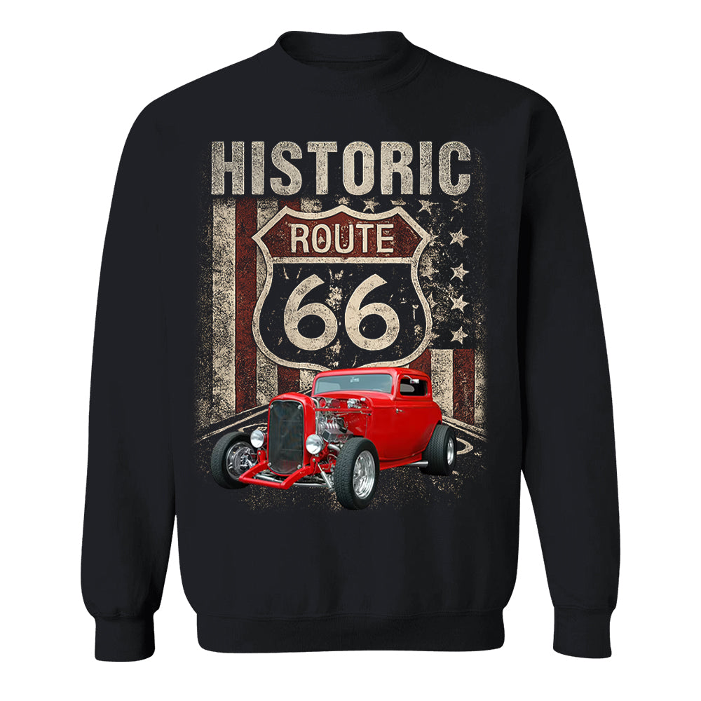 Historic U.S.A. Route 66 - Custom Photo Car Shirt - Gift For Car Lovers A2110 Pt99