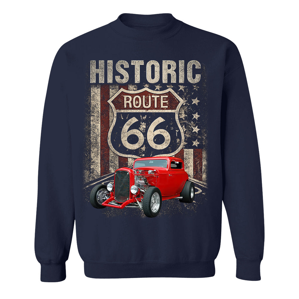 Historic U.S.A. Route 66 - Custom Photo Car Shirt - Gift For Car Lovers A2110 Pt99