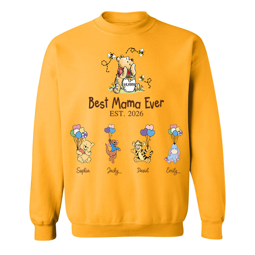 Best Mama Bear Ever Mama Est, Personalized Sweatshirt Mama Bear, Grandma Bear Shirt, Gift For Mom, Gift For Grandma, Gift For Mother's Day MI209 Li29