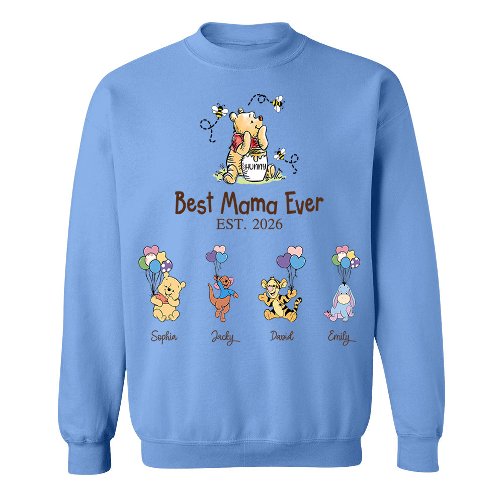 Best Mama Bear Ever Mama Est, Personalized Sweatshirt Mama Bear, Grandma Bear Shirt, Gift For Mom, Gift For Grandma, Gift For Mother's Day MI209 Li29