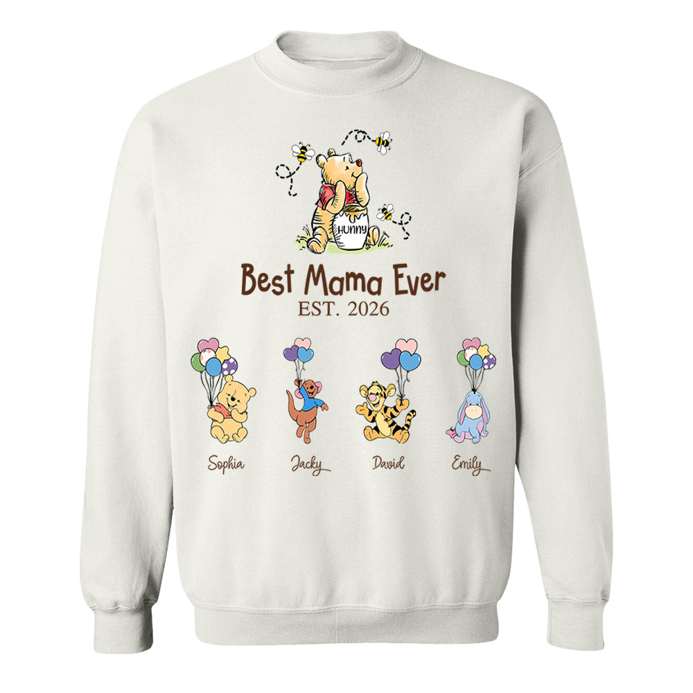 Best Mama Bear Ever Mama Est, Personalized Sweatshirt Mama Bear, Grandma Bear Shirt, Gift For Mom, Gift For Grandma, Gift For Mother's Day MI209 Li29