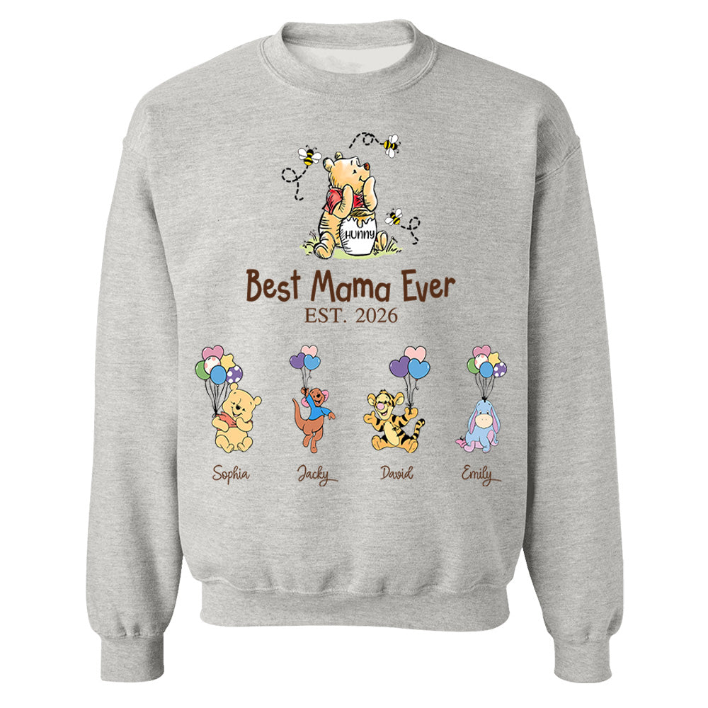 Best Mama Bear Ever Mama Est, Personalized Sweatshirt Mama Bear, Grandma Bear Shirt, Gift For Mom, Gift For Grandma, Gift For Mother's Day MI209 Li29